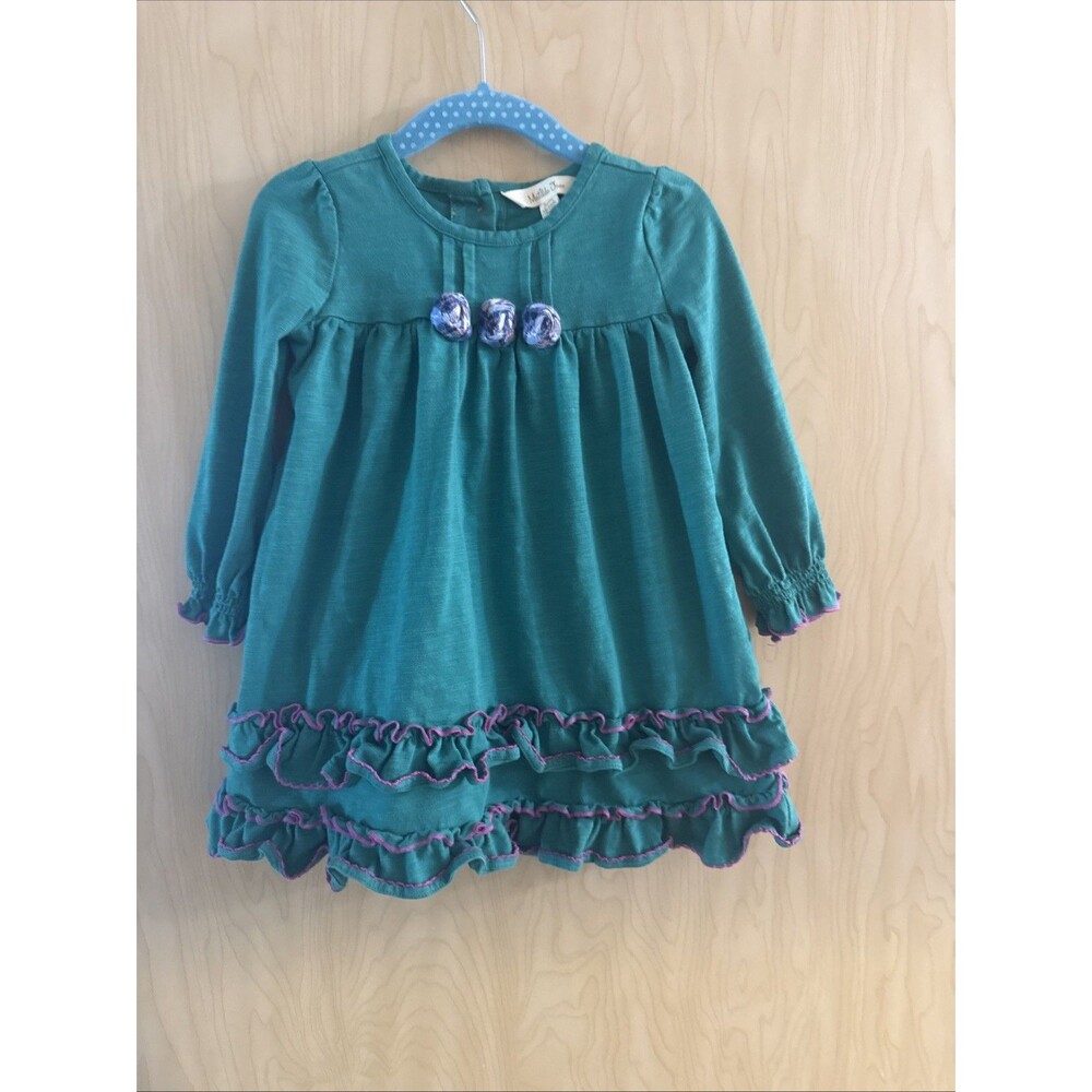 MATILDA JANE Under The Leaves Fall 2018 Green Purple Swing Top Dress Size 2